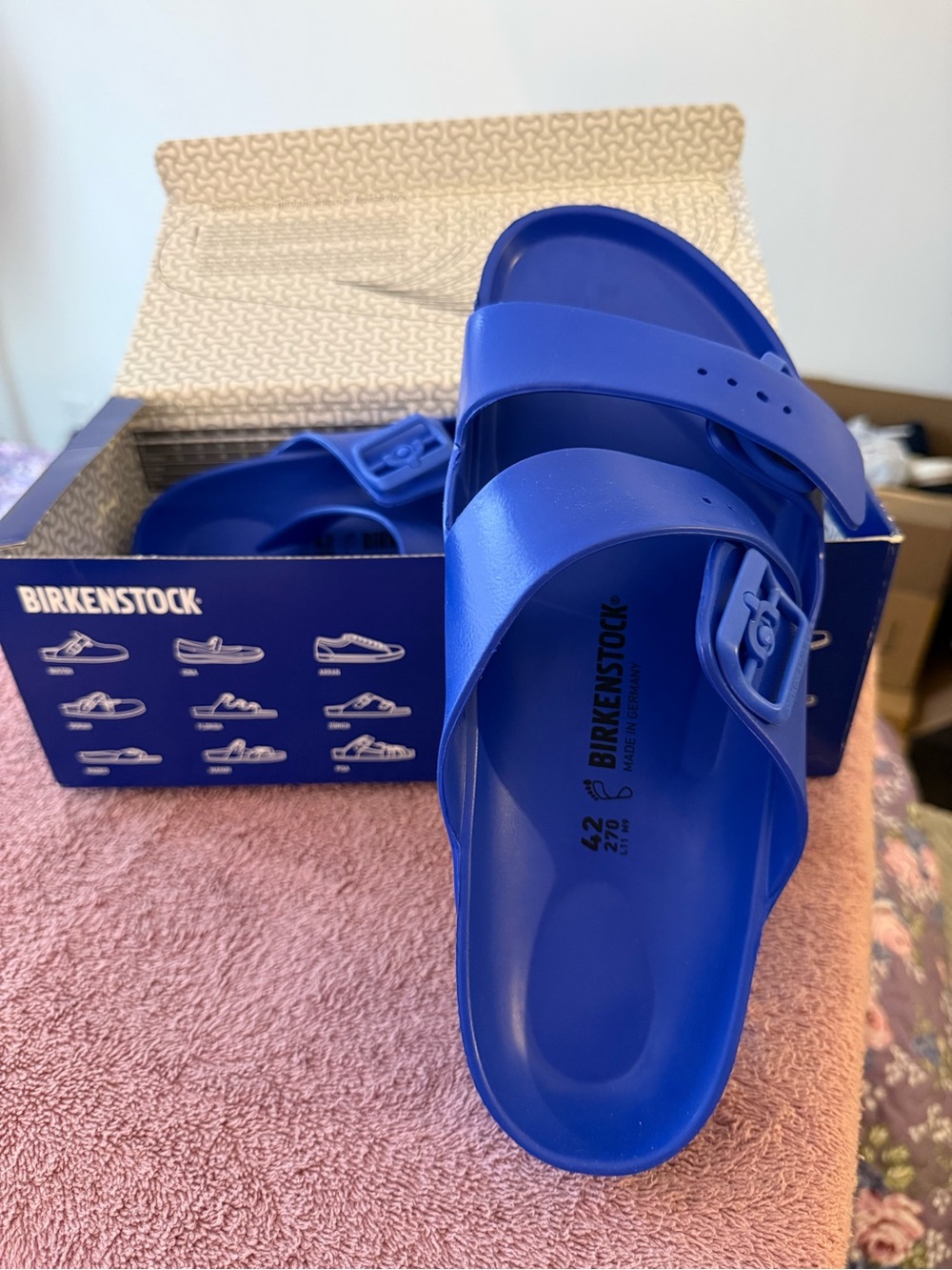 Birkenstock Arizona EVA Sandals in Bright Blue
